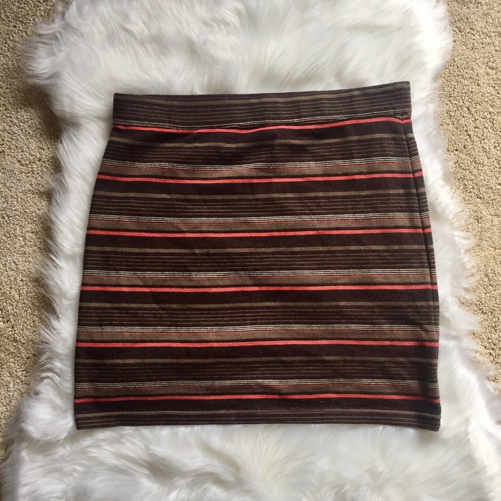 Free People Striped Pencil Skirt